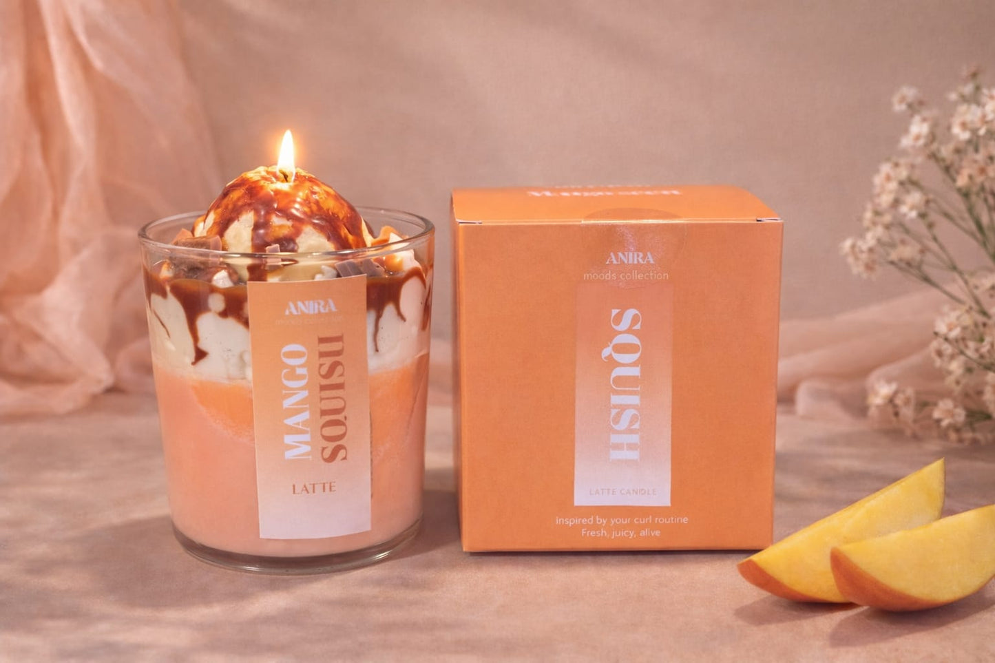 Anira Moods Mango Squish Ice Cream Vela Aromática 350gr