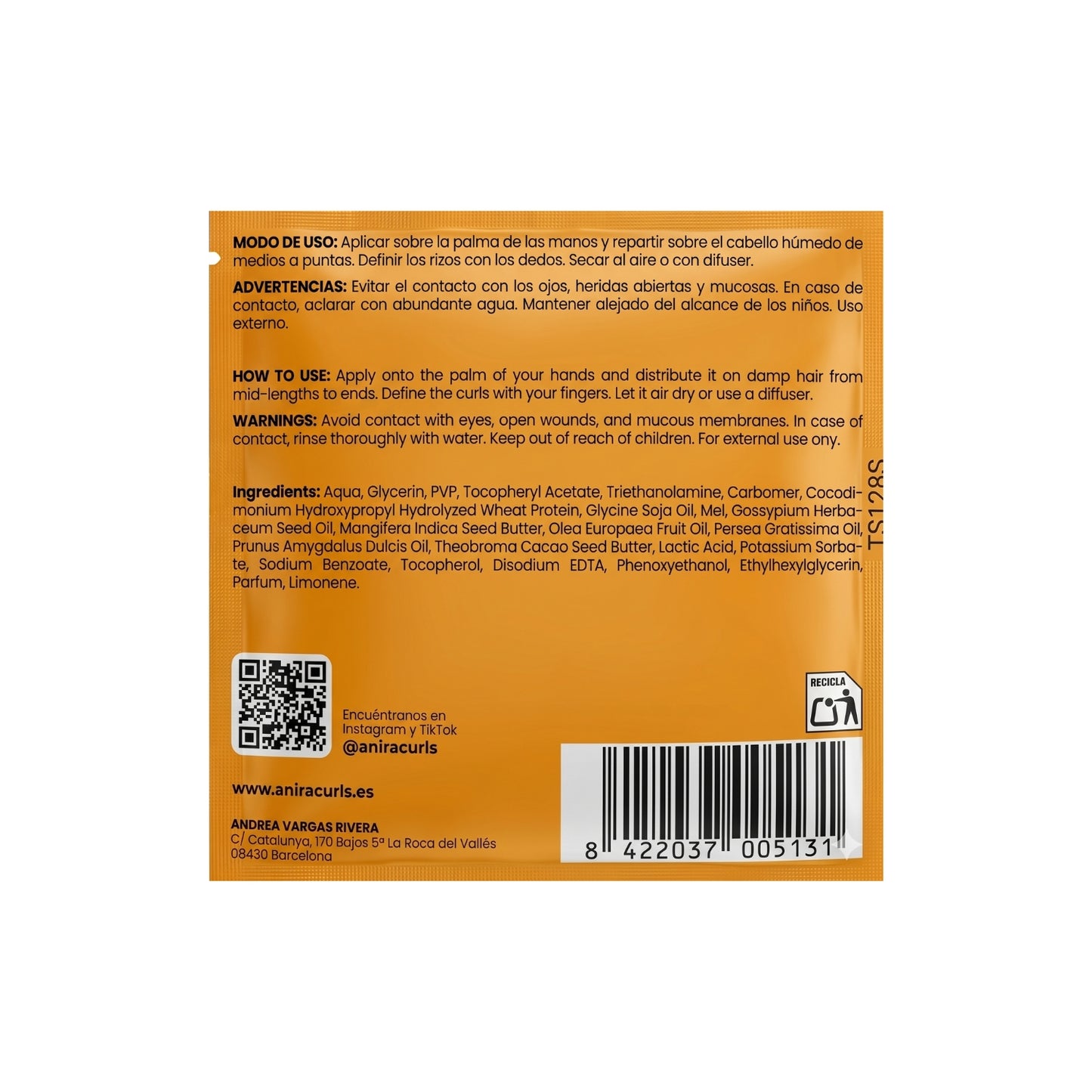 Anira Curls Mango Scrunch - Sachet 25ml